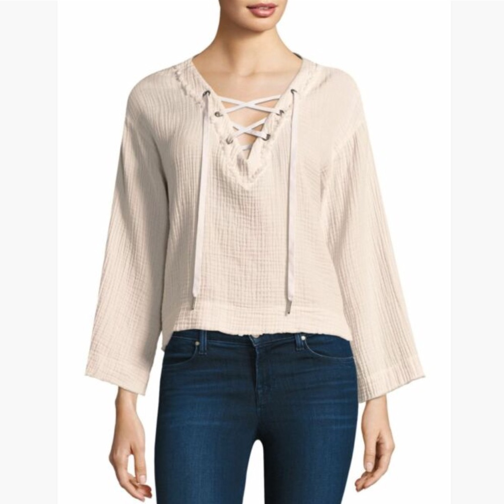 Anthropologie's Lace Up Top NWOT